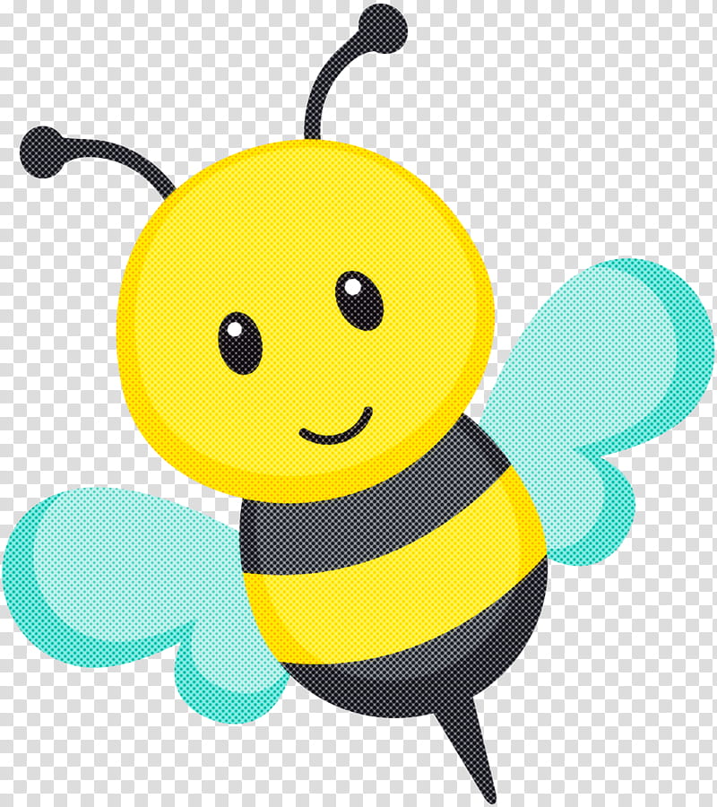 Bumblebee, Yellow, Cartoon, Honeybee, Membranewinged Insect, Smile transparent background PNG clipart