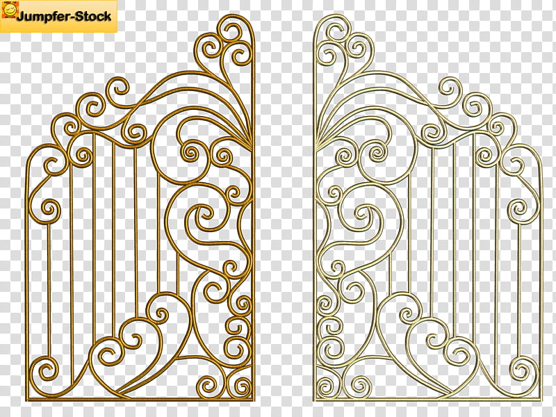 Ornate Gates , opened gold gate transparent background PNG clipart