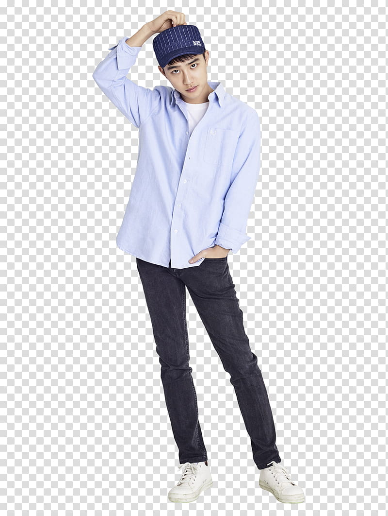 EXO Hat On PART P, man scratching his head while standing transparent background PNG clipart