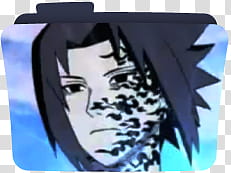 Naruto Folder Icons, Sasuke Unleash Cursed Seal, Uchiha Sasuke illustration transparent background PNG clipart
