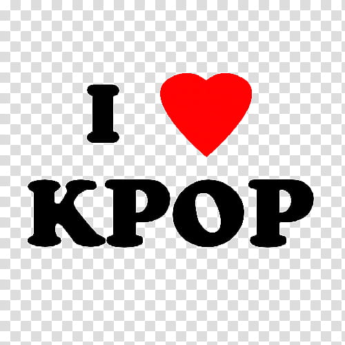 Free download | I Love Kpop en, i heart KPOP text transparent