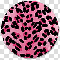 Leopard Circles, pink and black leopard pattern illustration transparent background PNG clipart