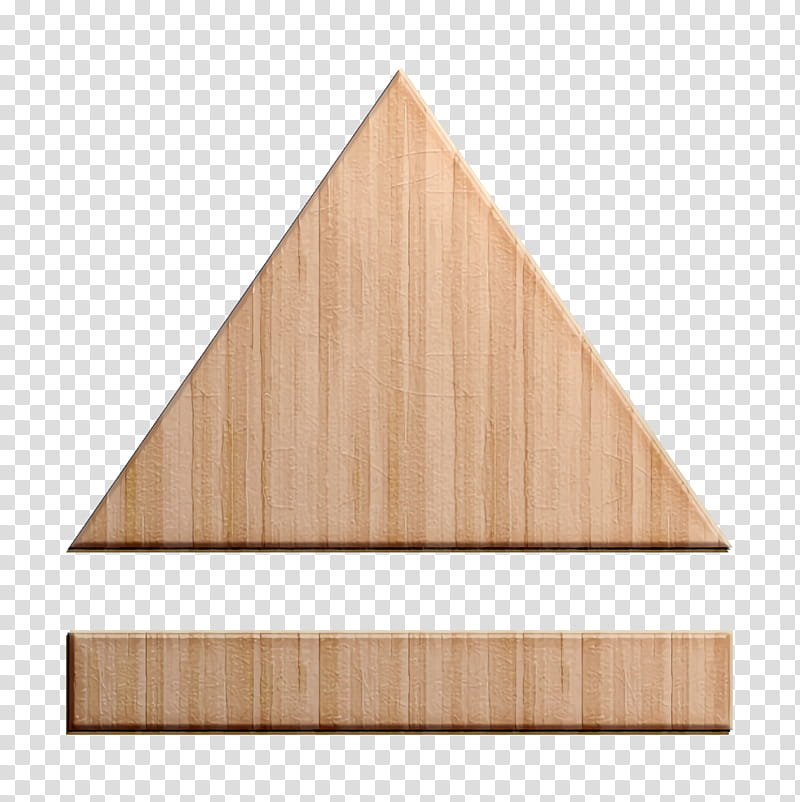Essential icon Eject icon, Wood, Plywood, Hardwood, Triangle, Floor, Flooring, Lumber transparent background PNG clipart