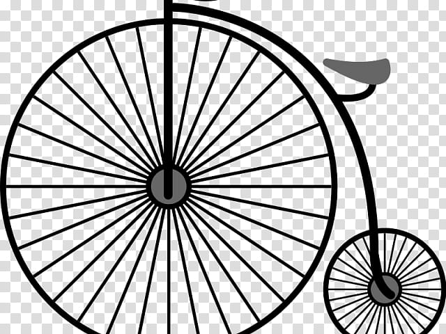 Black And White Frame, Pennyfarthing, Bicycle, Velocipede, Bicycle Wheels, Spoke, Black And White
, Bicycle Part transparent background PNG clipart