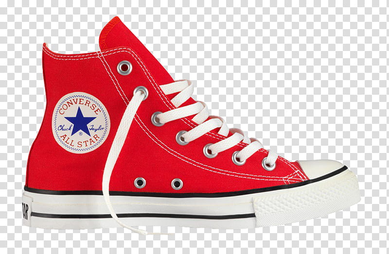 RENDERS Red Things Thanks for the  Watchers, red and white Converse All Star high-tops transparent background PNG clipart