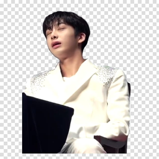 KPOP MEME EPISODE  MONSTA X, man wearing white dress shirt transparent background PNG clipart