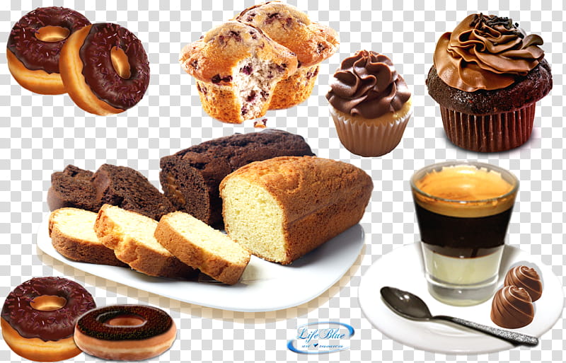Delicacies, cupcakes, donuts, and cakes art transparent background PNG clipart