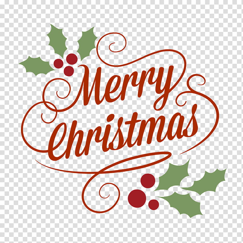Merry Christmas text transparent background PNG clipart