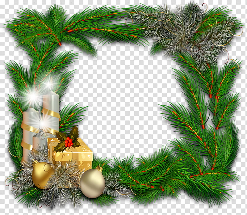 Christmas frame Christmas border Christmas decor, Christmas , White Pine, Oregon Pine, Colorado Spruce, Tree, Christmas Decoration, Branch transparent background PNG clipart