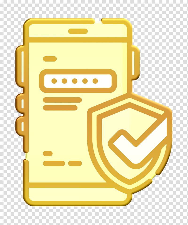Social Media icon Cellphone icon Antivirus icon, Yellow transparent background PNG clipart