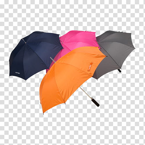 Fixtures, four assorted-color folding umbrellas transparent background PNG clipart