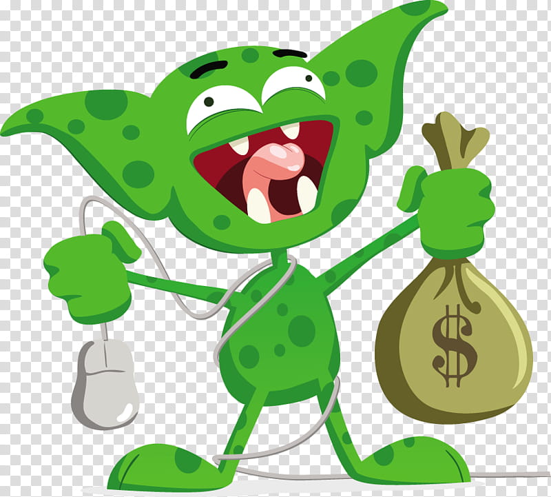 Green Grass, Goblin, Paid Survey, Money, Character, Leaf, Cartoon, Plant transparent background PNG clipart