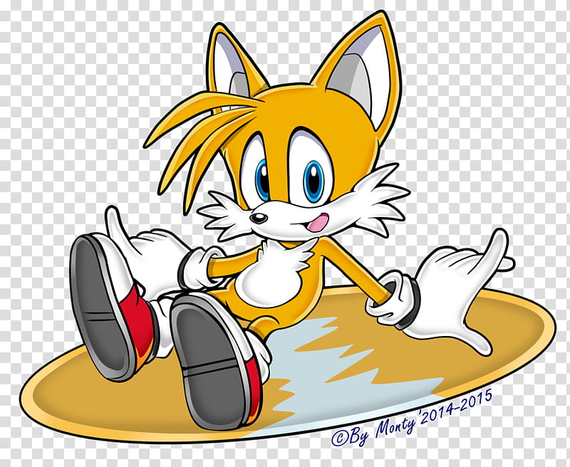 Tails SA, yellow Sonic character transparent background PNG clipart