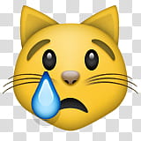 teary-eyed cat emoji transparent background PNG clipart