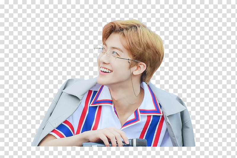 JAEMIN NCT DREAM, women's white and blue striped shirt transparent background PNG clipart
