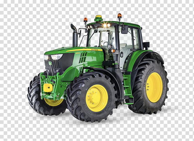 John Deere Tractor, Row Crop, Baler, Machine, Loader, Agriculture, Farm, Heavy Machinery transparent background PNG clipart
