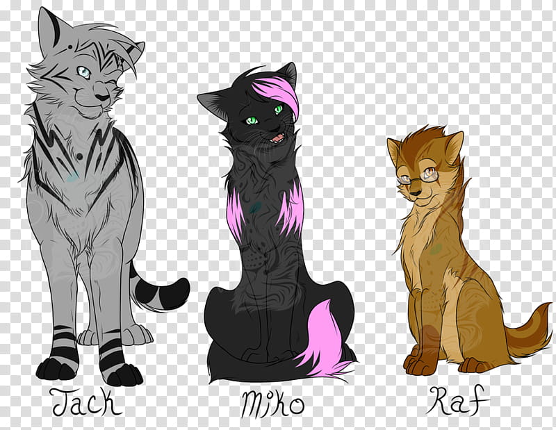 Catformers: Jack, Miko, and Raf, Jack, Miko, and Raf cat characters transparent background PNG clipart