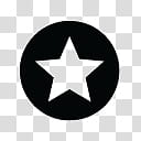 black and white star logo transparent background PNG clipart