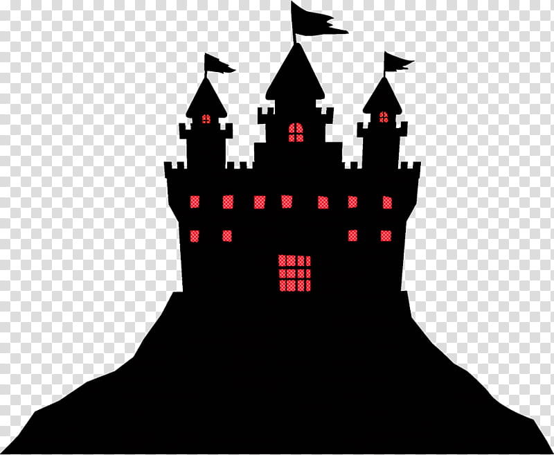 haunted house halloween haunted halloween, Halloween , Red, Landmark, Castle, Dress, Silhouette, Architecture transparent background PNG clipart