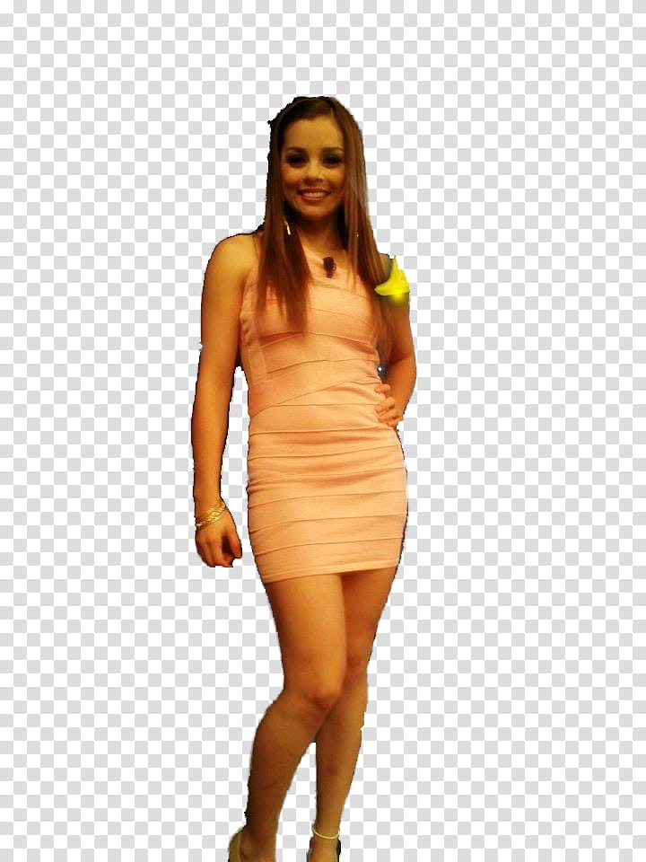 Acabatelo, woman strikes pose while wearing white bodycon dress transparent background PNG clipart