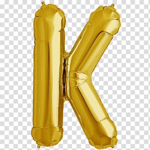 Cryba, gold letter-k balloon transparent background PNG clipart