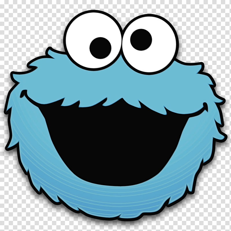 Sesame Street, Watercolor, Paint, Wet Ink, Cookie Monster, Biscuits, Elmo, Black And White Cookie transparent background PNG clipart