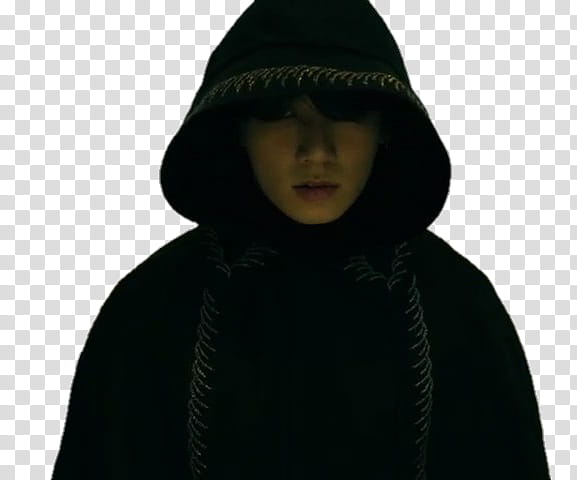 Jeon Jungkook , man in black hoodie transparent background PNG clipart