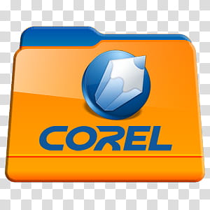 Program Files Folders Icon Pac, Corel Folder, orange Corel icon transparent background PNG clipart