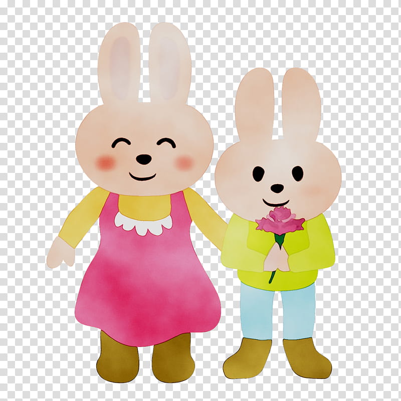 Easter Bunny, Toy, Easter
, Infant, Cartoon, Stuffed Toy, Rabbit, Rabbits And Hares transparent background PNG clipart