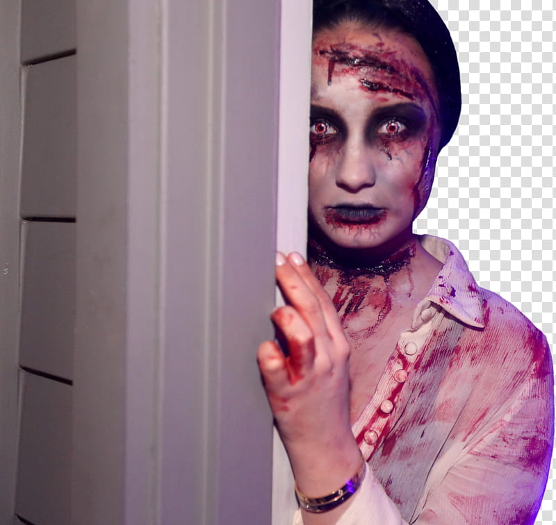 Demi Lovato Zombie , woman with horror costume transparent background PNG clipart