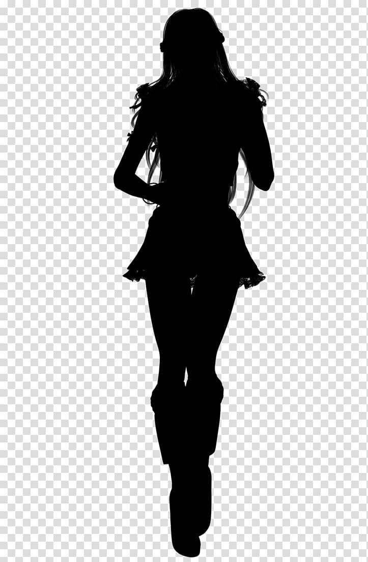 Silhouette Silhouette, Black, White, Dress, Clothing, Tiptoe, Standing transparent background PNG clipart