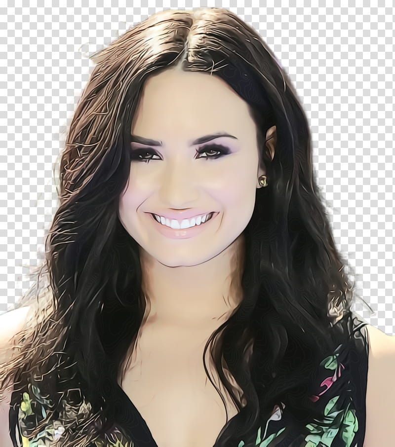 Watercolor Love, Paint, Wet Ink, Demi Lovato, Smurfs The Lost Village, Sorry Not Sorry, Global Citizen Festival, Musician transparent background PNG clipart