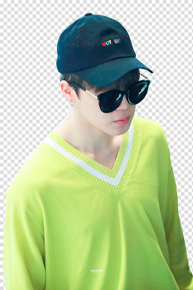 Jimin  Boom Shakalaka s, male Korean star in green v-neck shirt transparent background PNG clipart