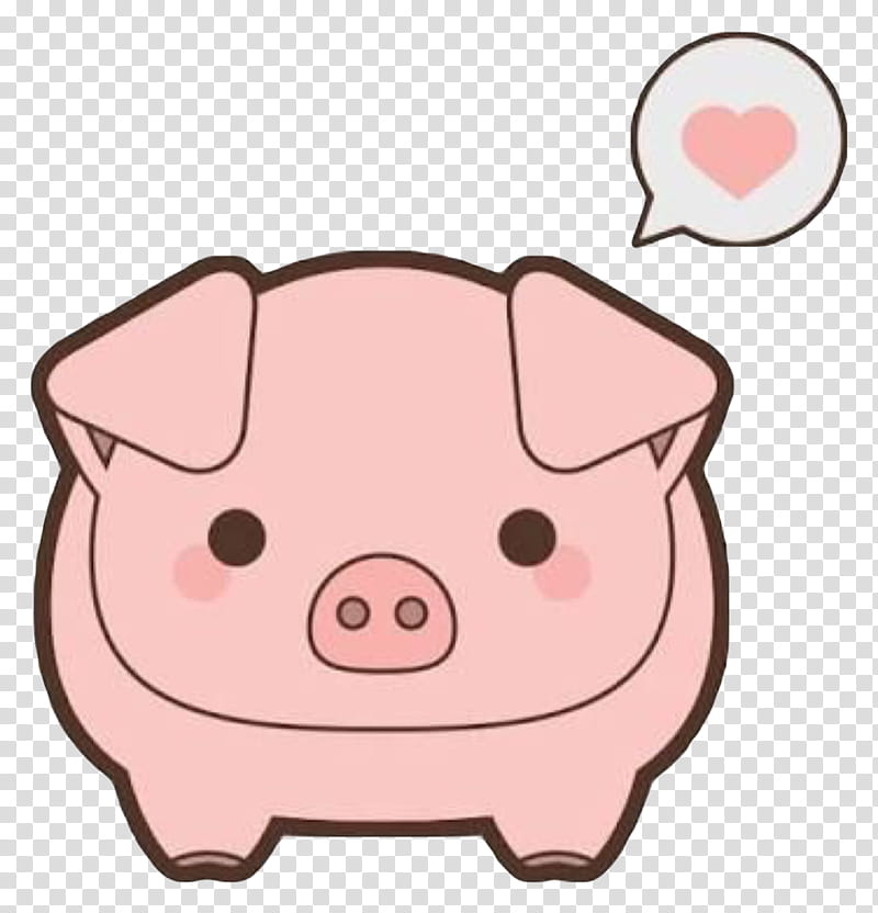 Pig, Miniature Pig, Piggy, Drawing, Cuteness, Pork, Kawaii, Wild Boar transparent background PNG clipart