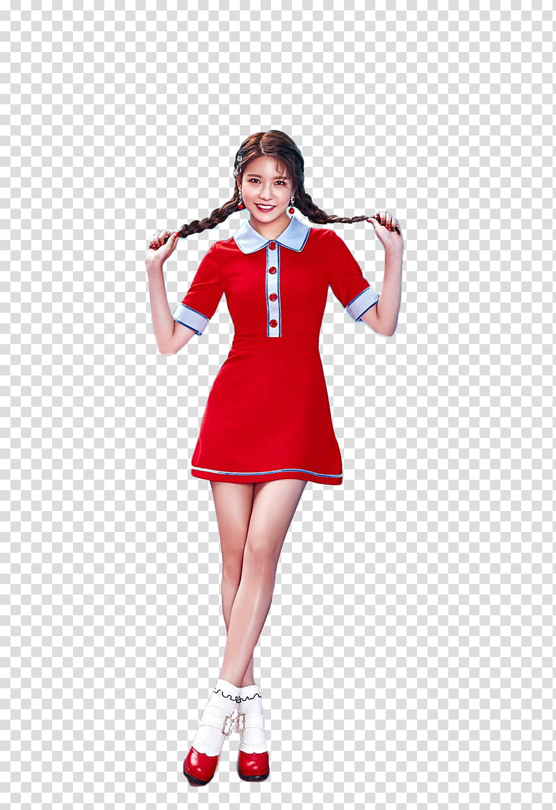 GUGUDAN CHOCOCO, woman wearing red polo dress transparent background PNG clipart