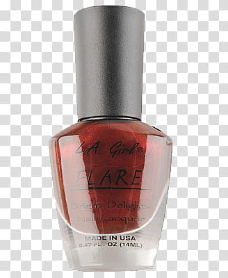 red LA Girls Clare nail polish transparent background PNG clipart
