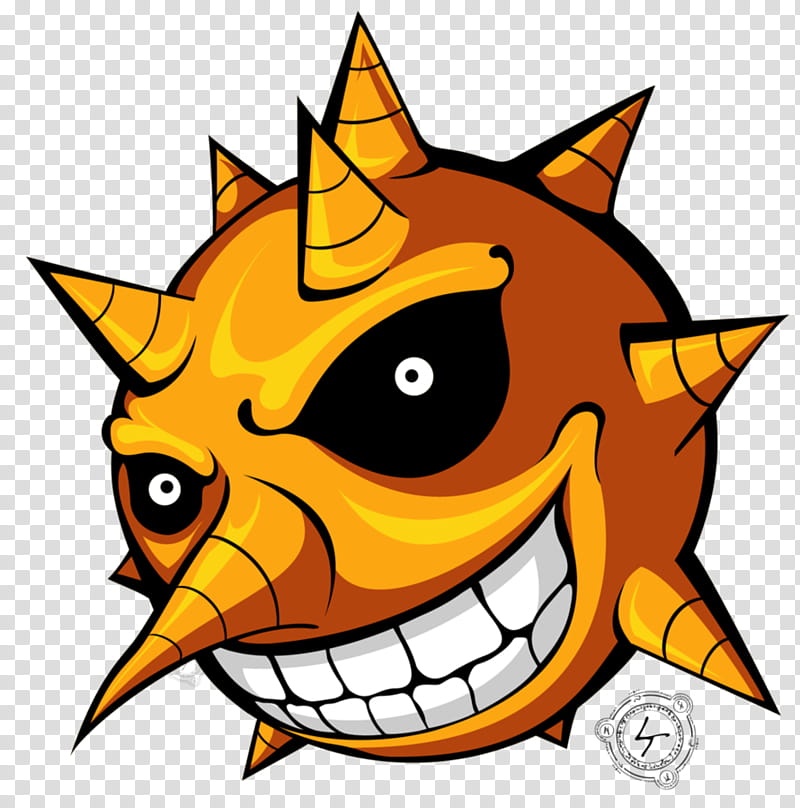 Tattoo-Commission: SoulEater Sun, round spiky character illustration transparent background PNG clipart