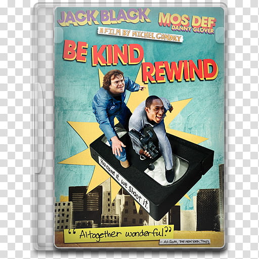 Movie Icon Mega , Be Kind Rewind, Be Kind Rewind poster transparent background PNG clipart