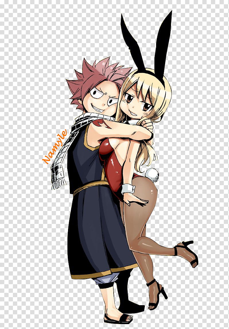 Natsu and Lucy Fairy Tail Render transparent background PNG clipart