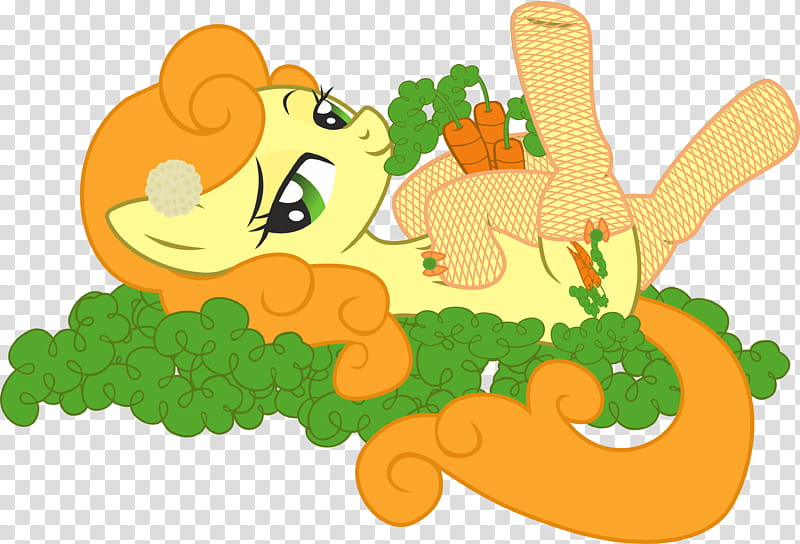 Carrot Top gentle, orange and yellow My Little Pony character illustration transparent background PNG clipart