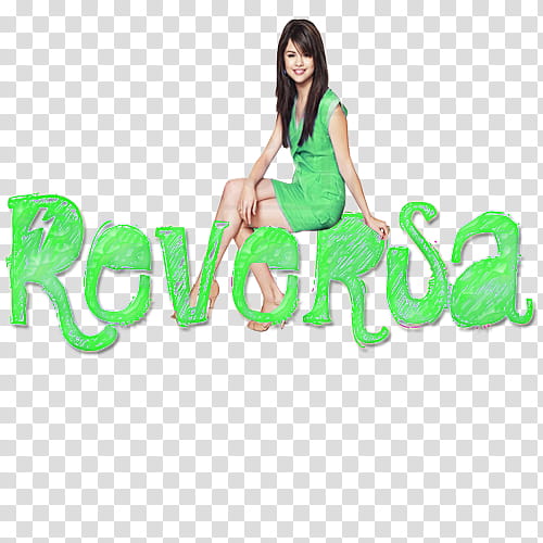 reversa, Selena Gomez with text overlay transparent background PNG clipart