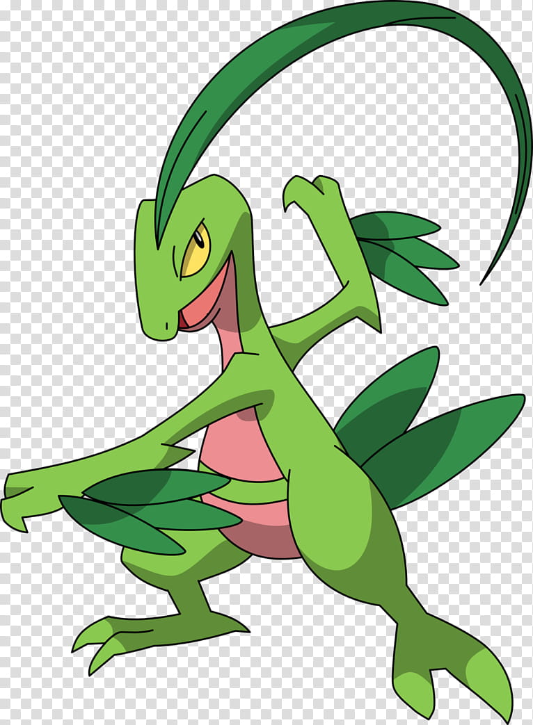 Grovyle, Pokemon character illustration transparent background PNG clipart