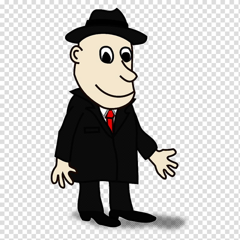 cartoon gentleman smile hat pleased, Cartoon, Formal Wear transparent background PNG clipart