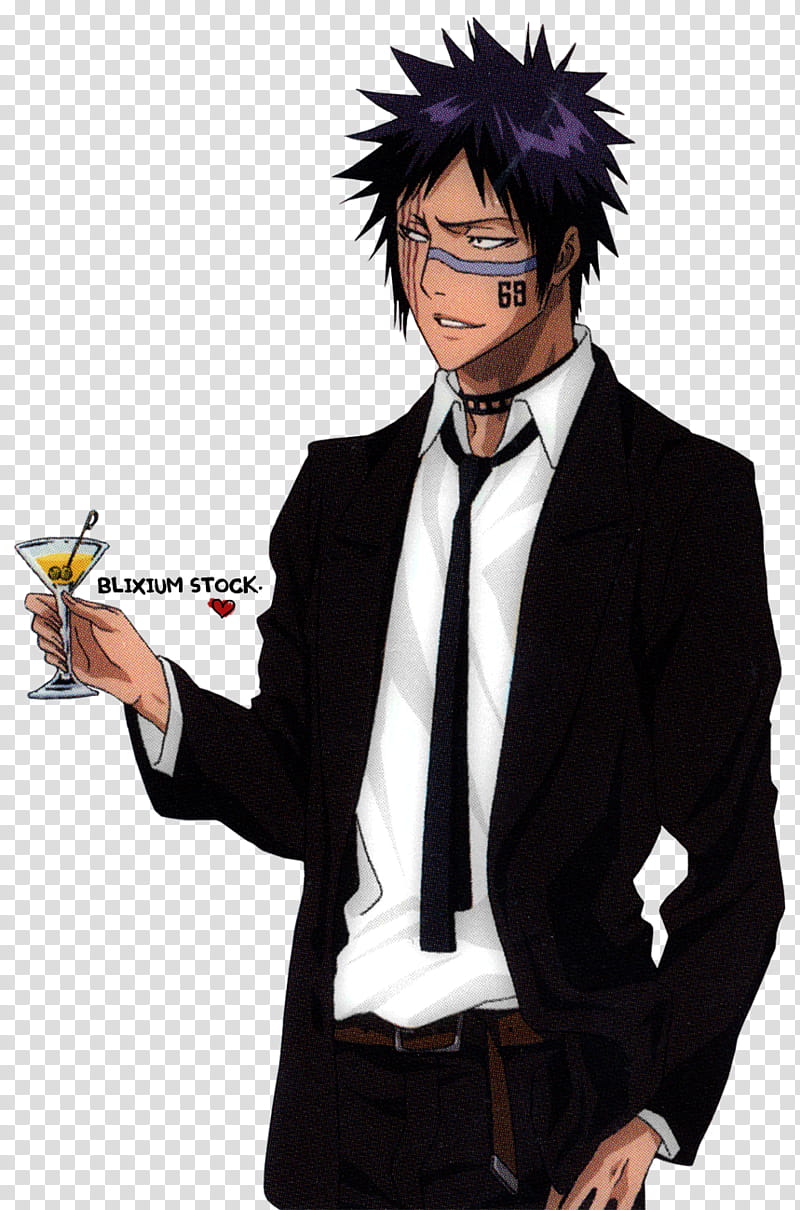 Hisagi Extraction Full view, purple-haired male anime character transparent background PNG clipart