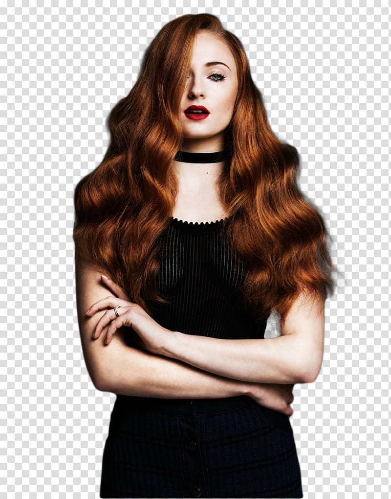 Sophie Turner, crossed arm woman transparent background PNG clipart