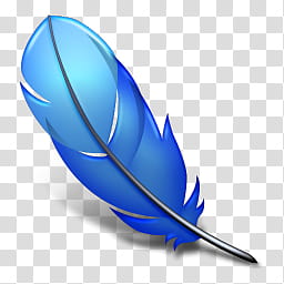 blue feather icon transparent background PNG clipart