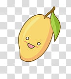 Cute, mango fruit transparent background PNG clipart