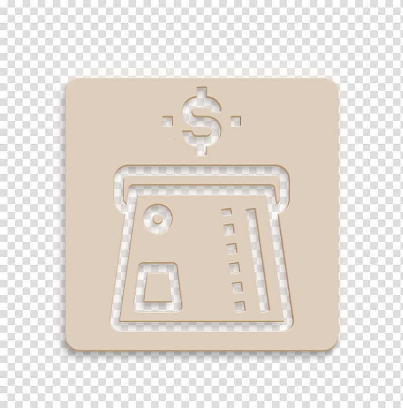 Atm icon Bill And Payment icon, Beige, Square, Rectangle, Label transparent background PNG clipart