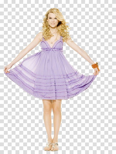 , Taylor Swift holding her wearing purple tank dress transparent background PNG clipart
