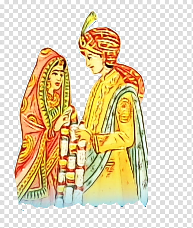 Watercolor Wedding Invitation, Paint, Wet Ink, India, Weddings In India, Hindu Wedding, Bride, Baraat transparent background PNG clipart
